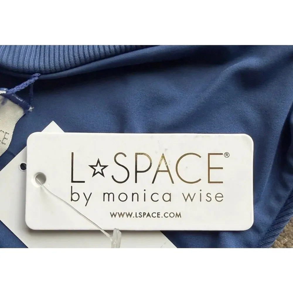 L*Space Camacho Pointelle Rib Bikini Bottom Indigo Blue Women’s Small NWT